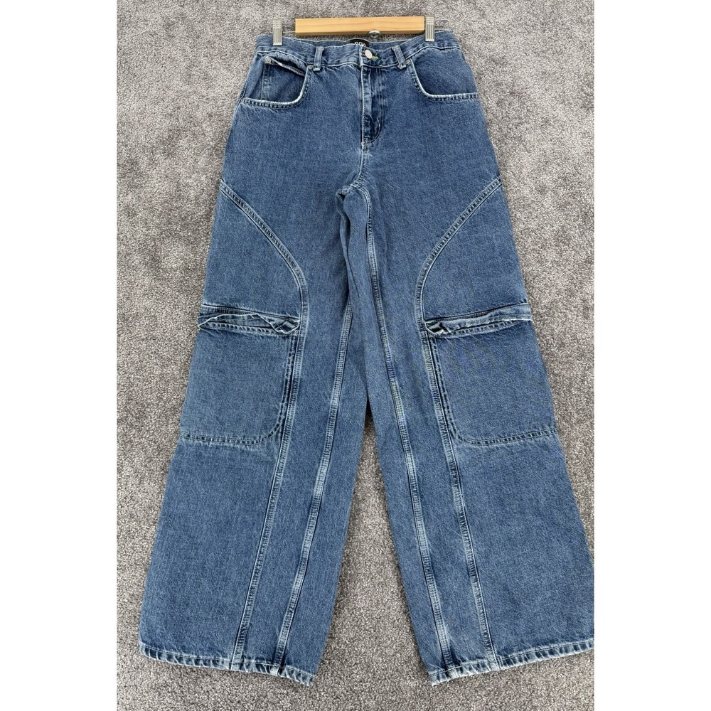 BDG Urban Outfitters Skater Baggy Jeans Women 28 Blue Wide Leg Panel Denim